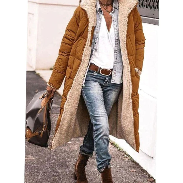 Anna | Women's Long Padded Winter Coat with Teddy Lining