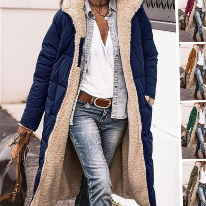 Anna | Women's Long Padded Winter Coat with Teddy Lining