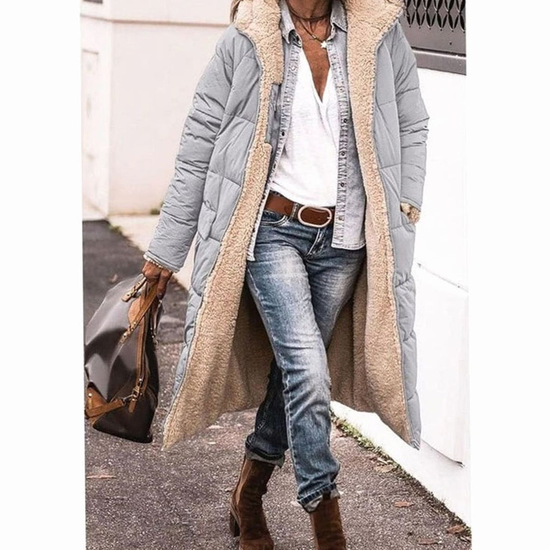 Anna | Women's Long Padded Winter Coat with Teddy Lining