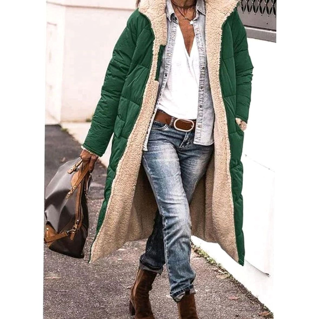 Anna | Women's Long Padded Winter Coat with Teddy Lining