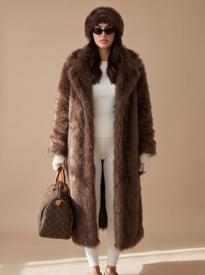 Yara | Women's Long Faux Fur Coat Winter Jacket