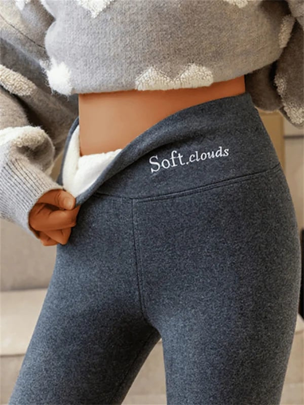 Women's Leggings with Fleece Lining and High Waist