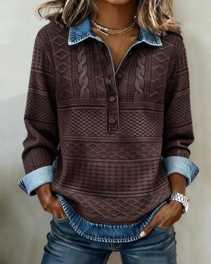 Anna | Women's Relaxed-Fit Half-Knot Structured Sweatshirt