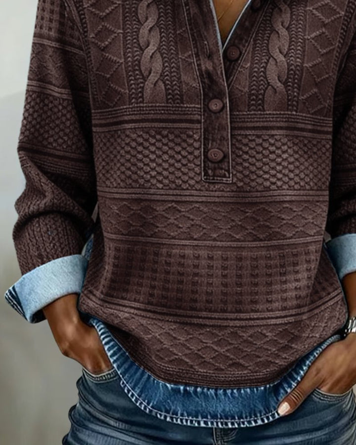 Anna | Women's Relaxed-Fit Half-Knot Structured Sweatshirt