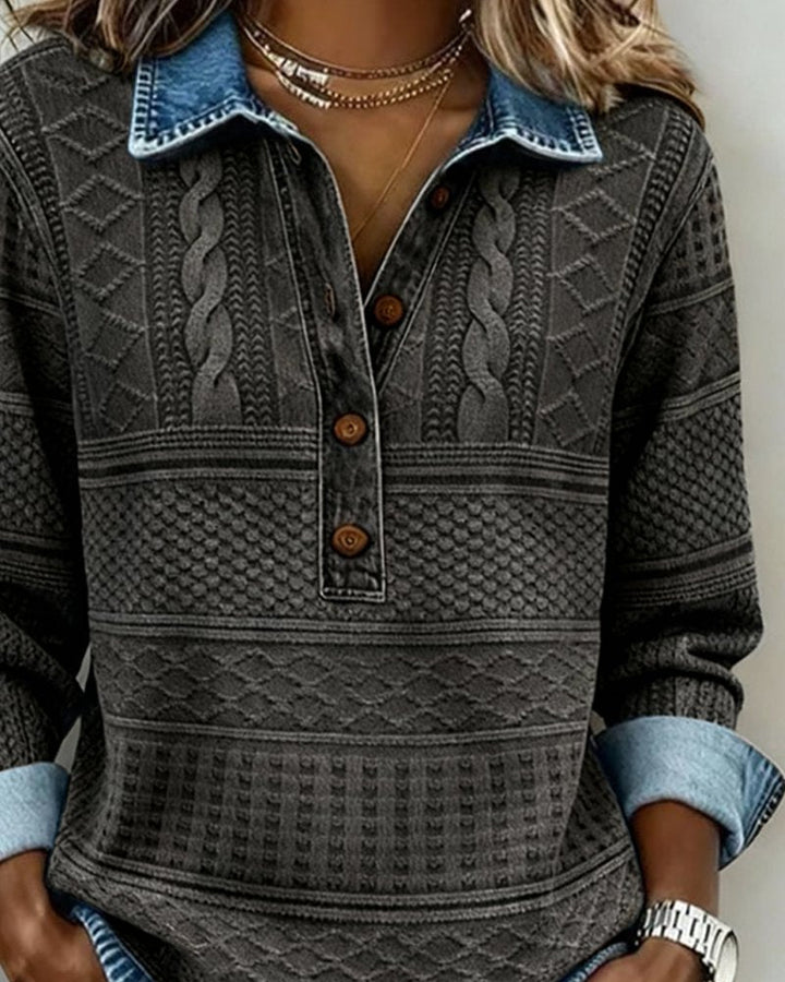Anna | Women's Relaxed-Fit Half-Knot Structured Sweatshirt