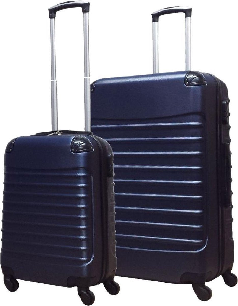 Dark Blue 2-Piece Hard Shell Luggage Set for Travel
