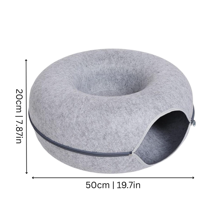 Cat Donut Cave Bed - Cozy & Durable Pet Hideaway