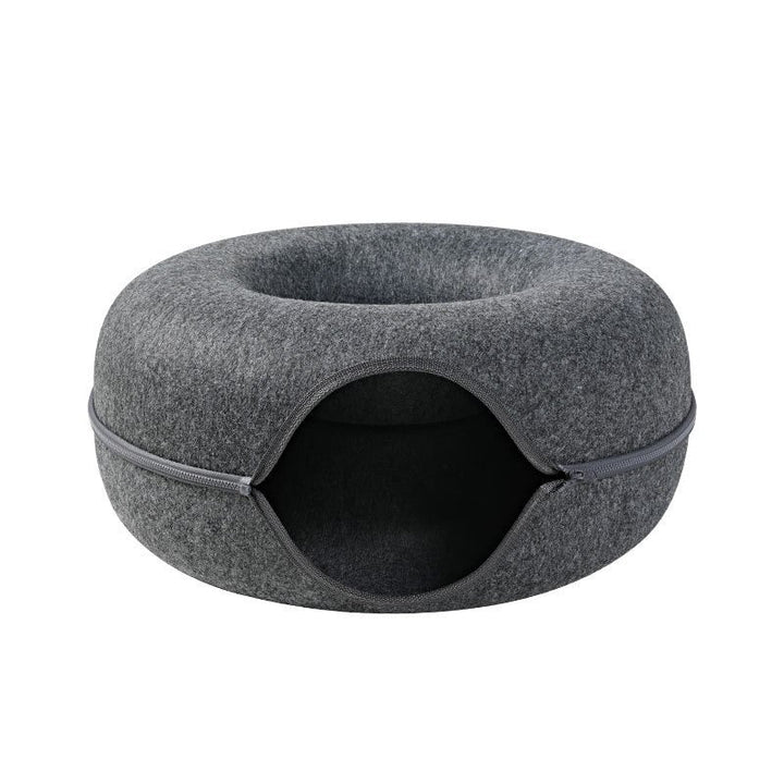 Cat Donut Cave Bed - Cozy & Durable Pet Hideaway