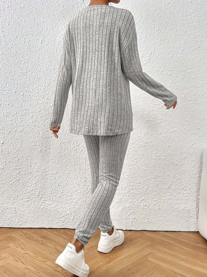 Casual Long-Sleeve Top & Trouser Tracksuit