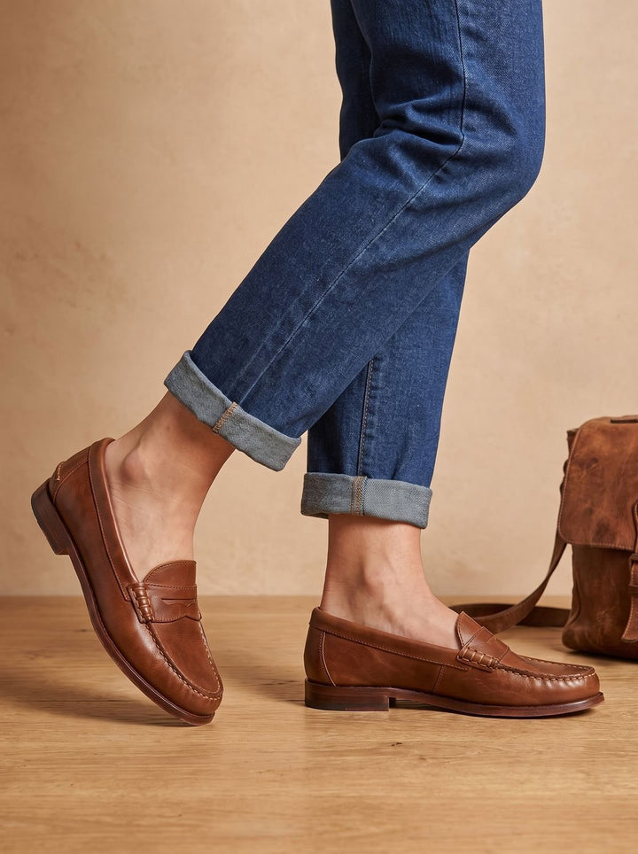 Eliana | Classic and Stylish Women's Penny Leather Loafers
