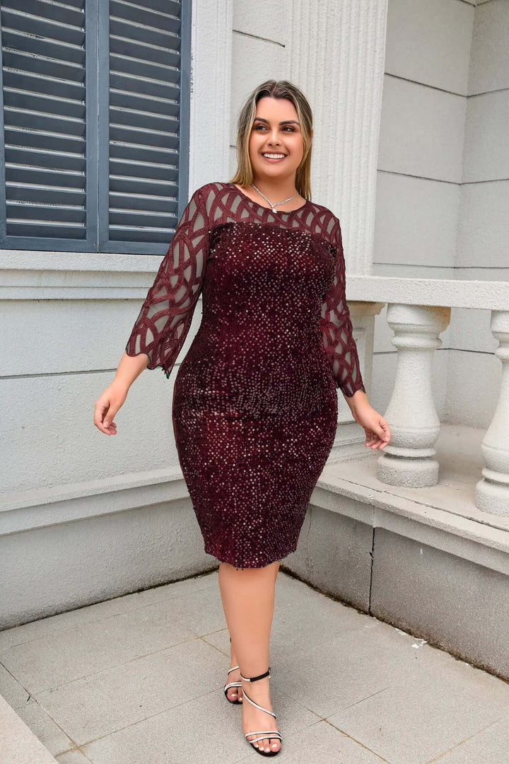 Women's Sequin Lace Dress