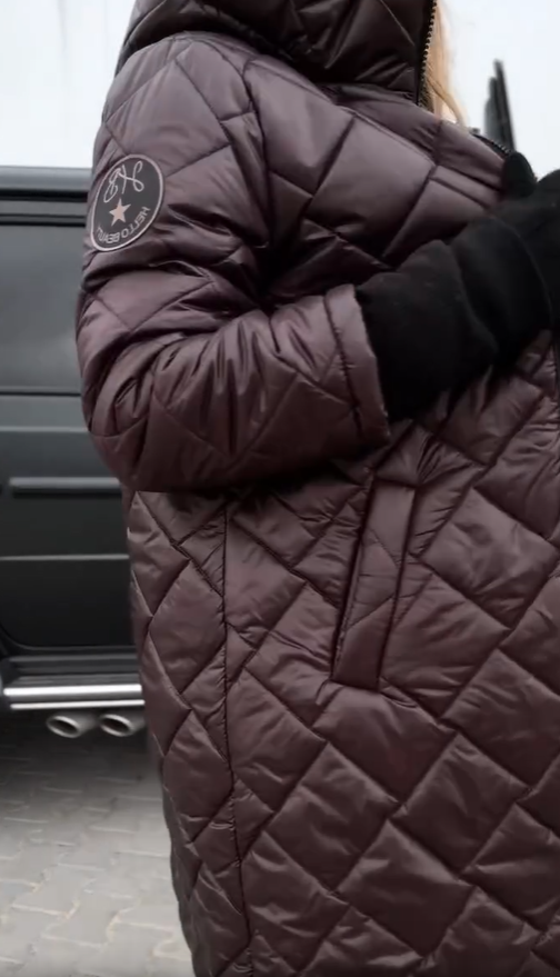 Kureha Stylish Quilted Hooded Jacket With Zipper - Elena Harper