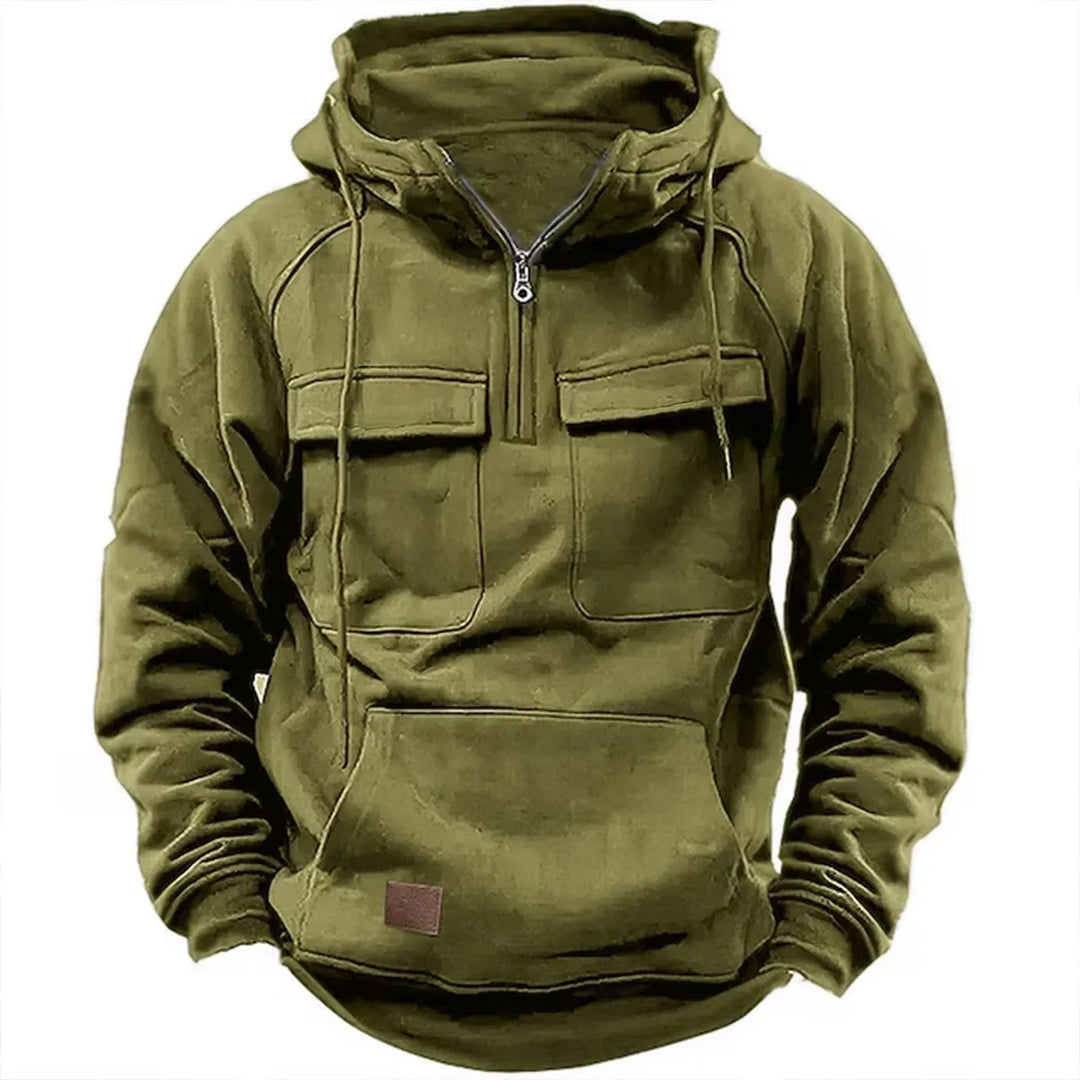 Adam Hoodie with Zipper and Chest Pockets - Elena Harper