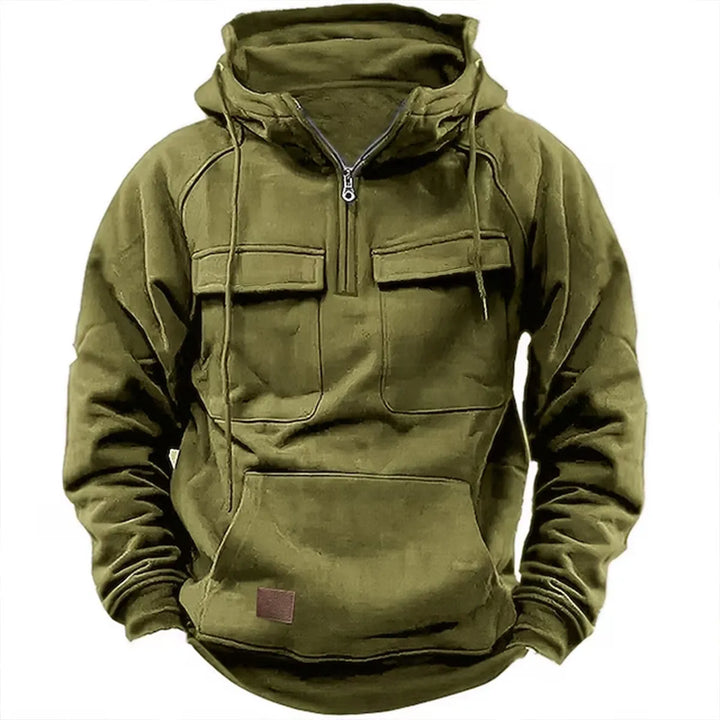 Adam Hoodie with Zipper and Chest Pockets - Elena Harper