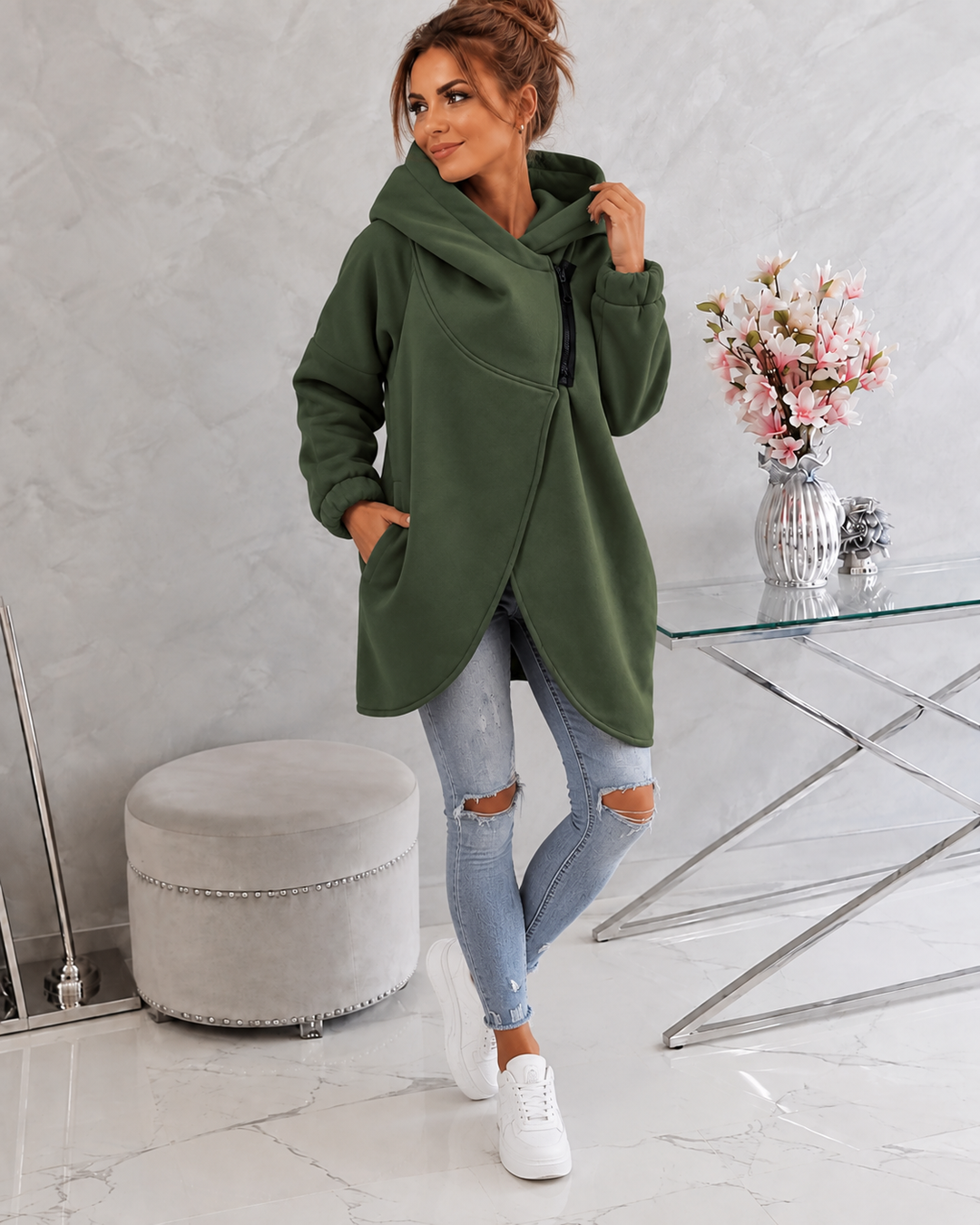 Tina™ | Comfortable Vest with Hood and Zipper