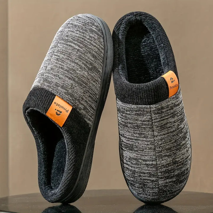 Lycett Fleece-Lined Non-Slip House Slippers, view 2 - Elena Harper