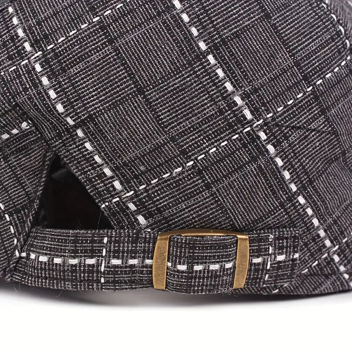 Checklyn Stylish Hat with Check Pattern, view 8 - Elena Harper