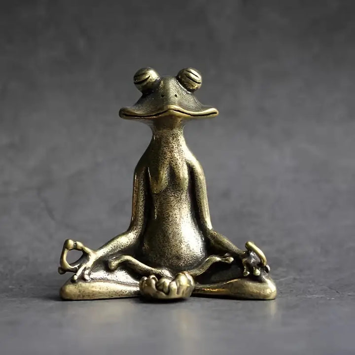 Meditoad Elegant Metal Frog Incense Holder, view 3 - Elena Harper