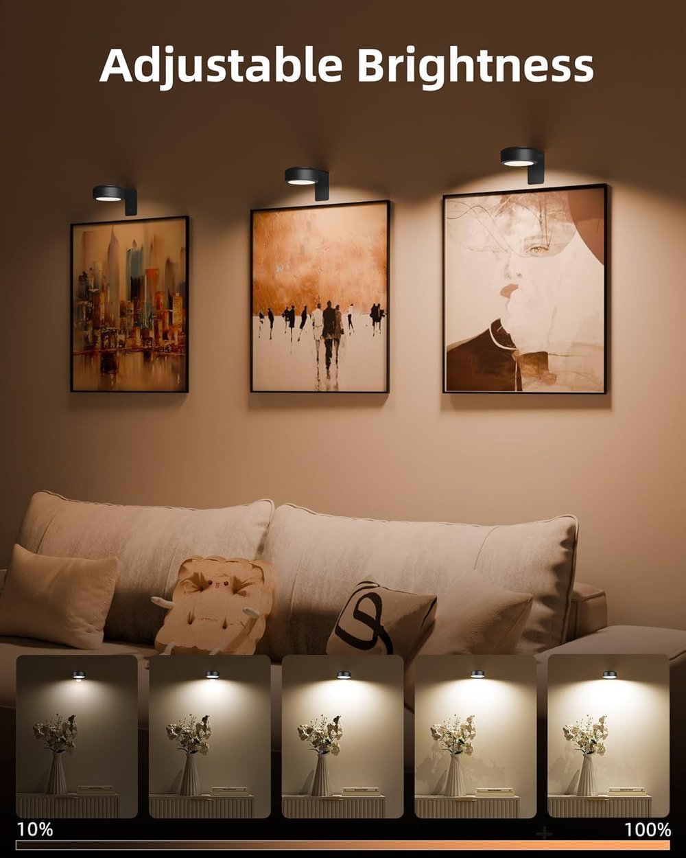 1+1 FREE | Magnetic LED Picture Light – Wireless, Dimmable & Rechargeable