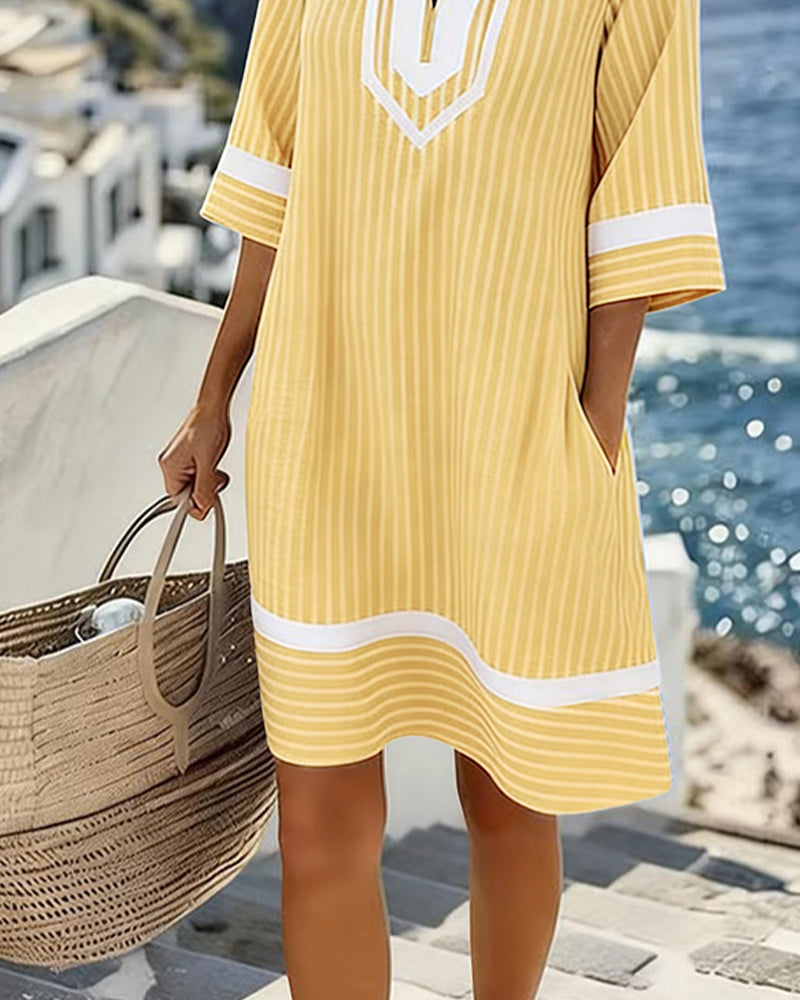 MINI STRIPED DRESS FOR WOMEN