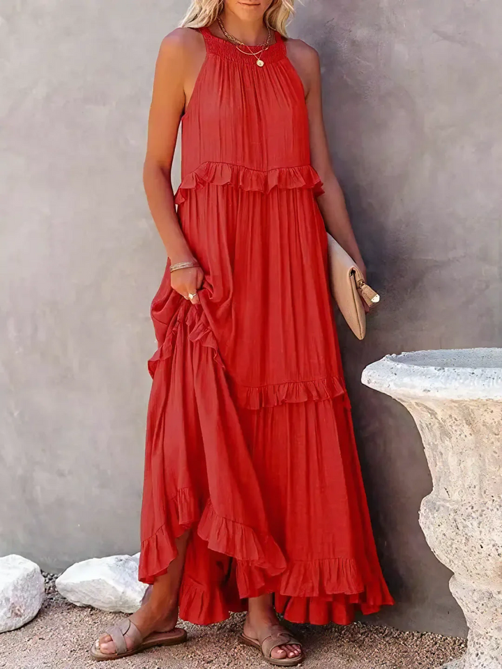 Mabel Ruffle Breeze Maxi Dress - Elena Harper