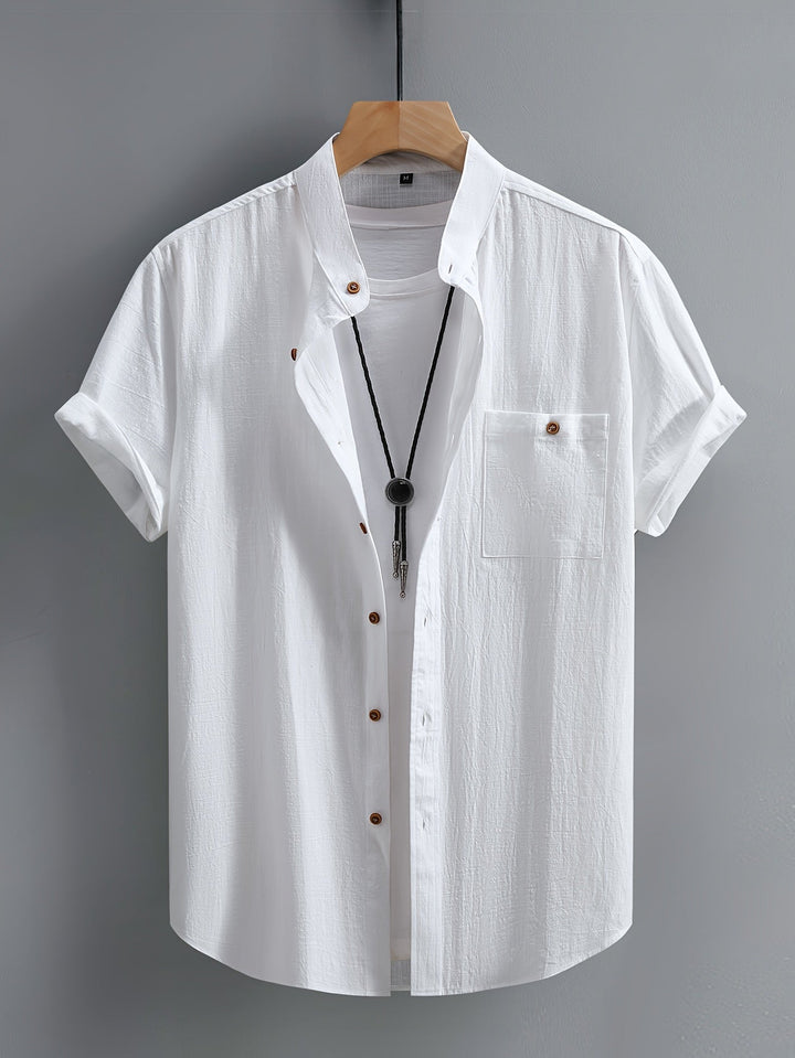 Tejada Casual Cotton Shirt with Pocket - Elena Harper