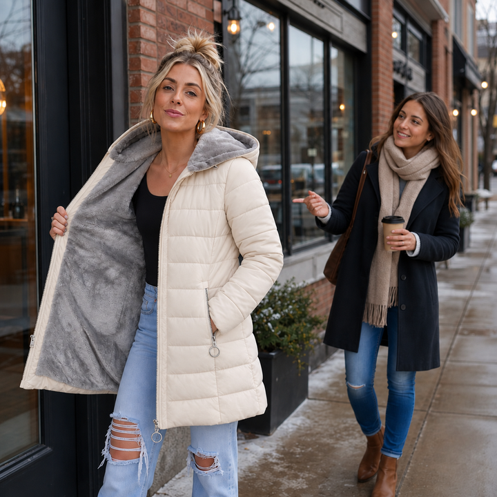 Cozelle Quilted Hooded Insulated Puffer Coat - Elena Harper