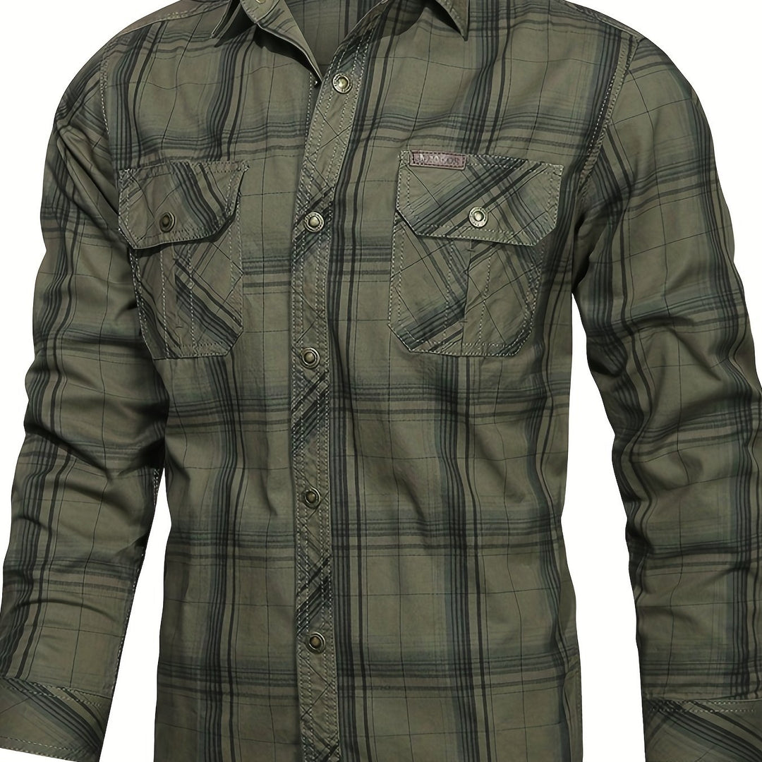 Cotton Reversible Shirt for Men - Elena Harper