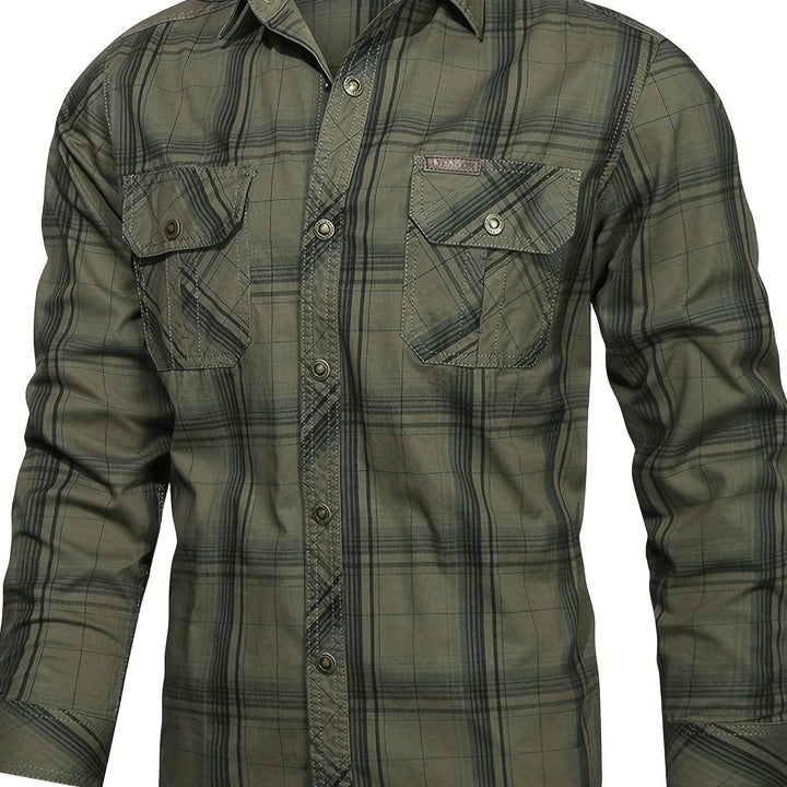 Cotton Reversible Shirt for Men - Elena Harper