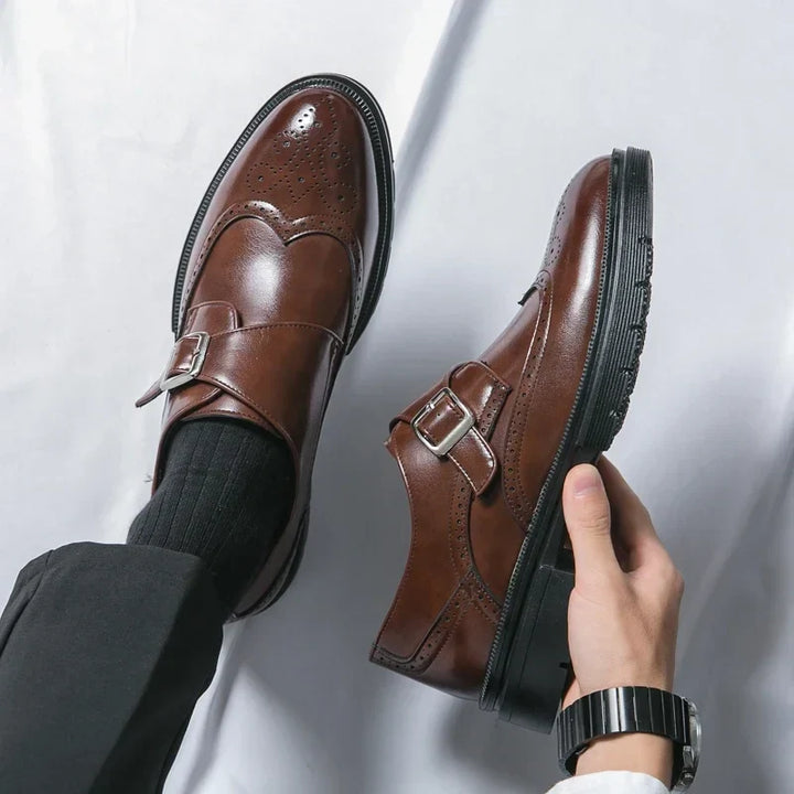 Men's Dress Shoes with Buckle - Elena Harper