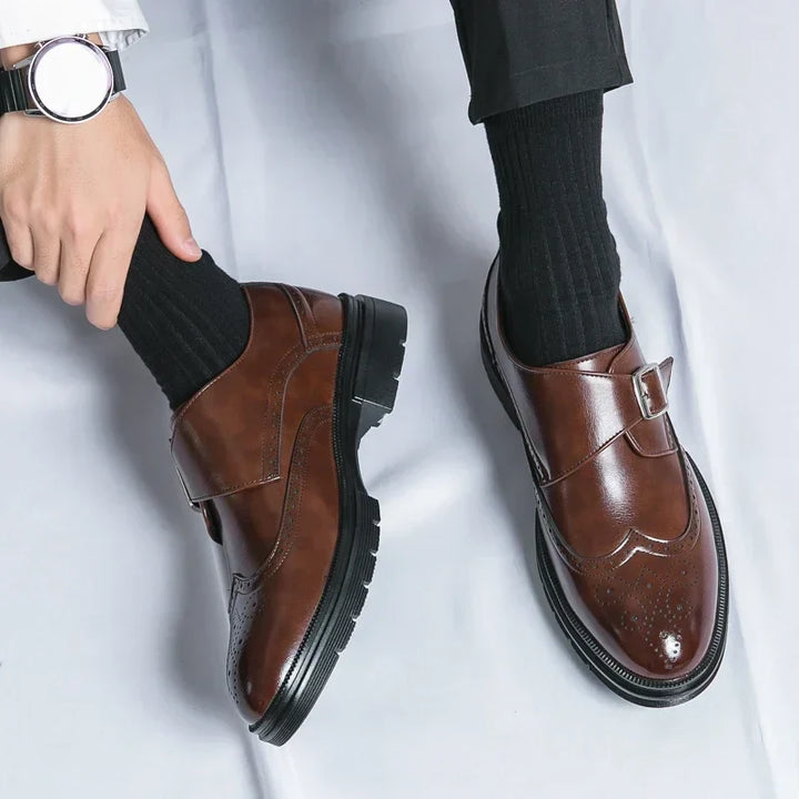 Men's Dress Shoes with Buckle - Elena Harper