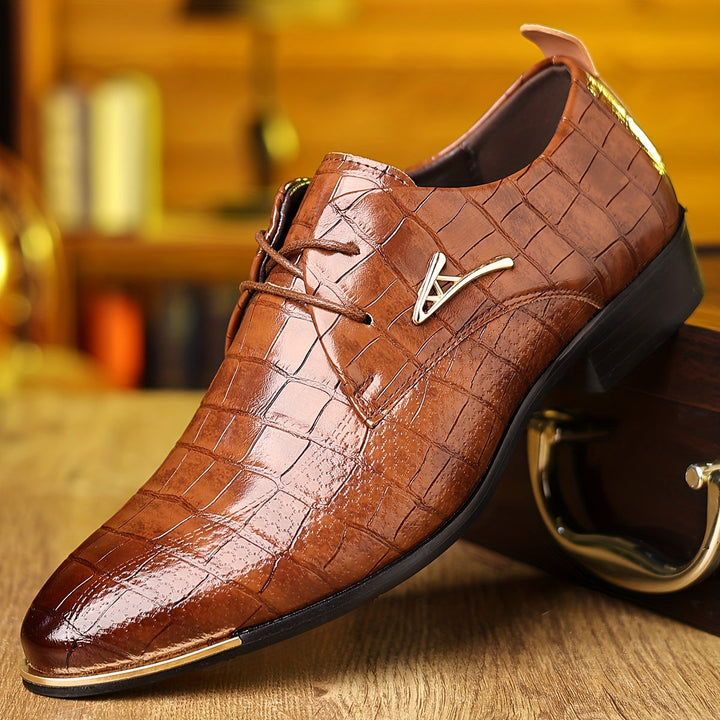 Men's Textured Lace-Up Derbies