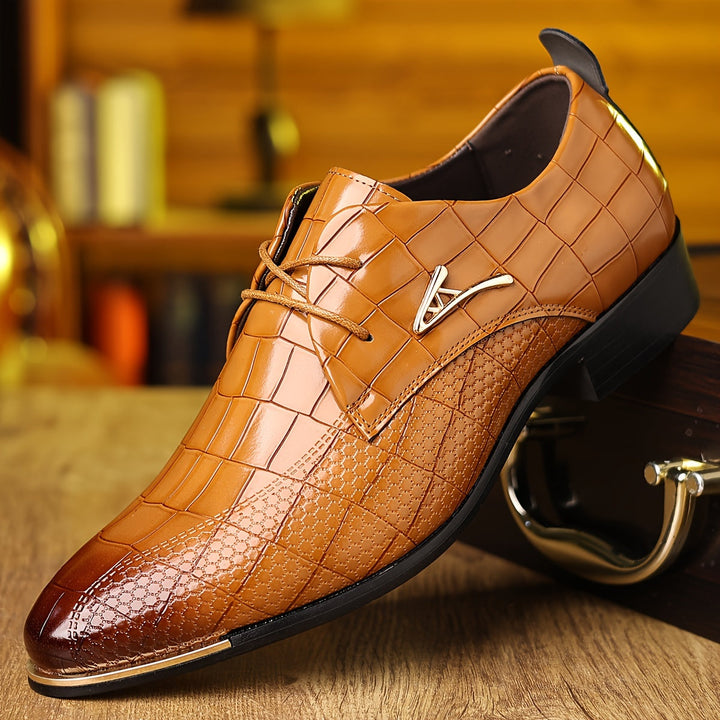 Men's Textured Lace-Up Derbies
