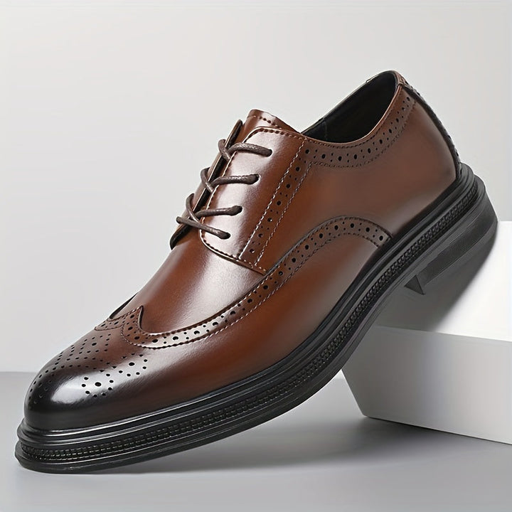 Men's Derby Shoes with Perforations