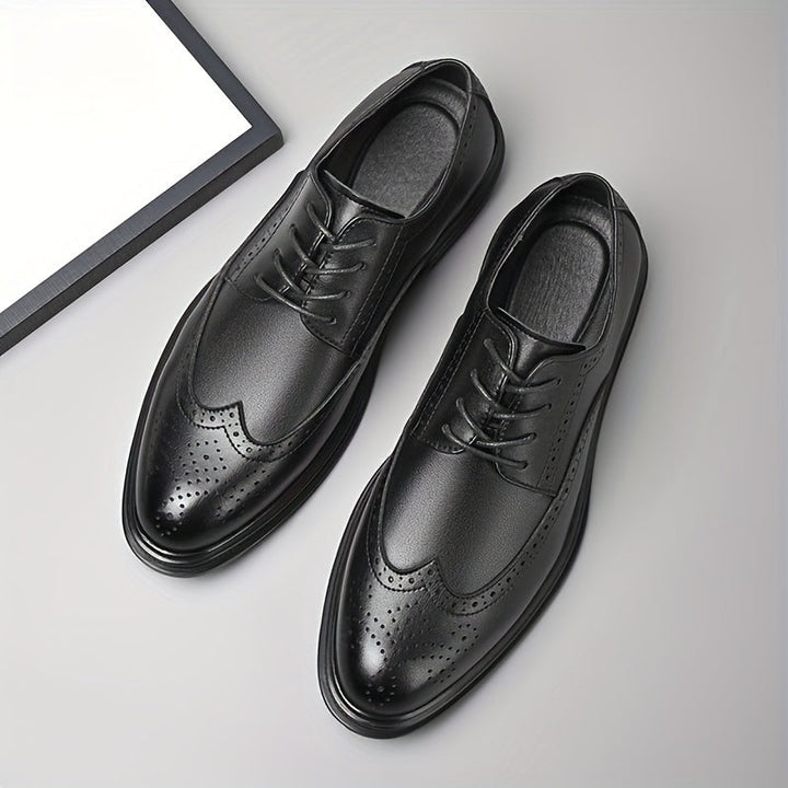 Men's Derby Shoes with Perforations