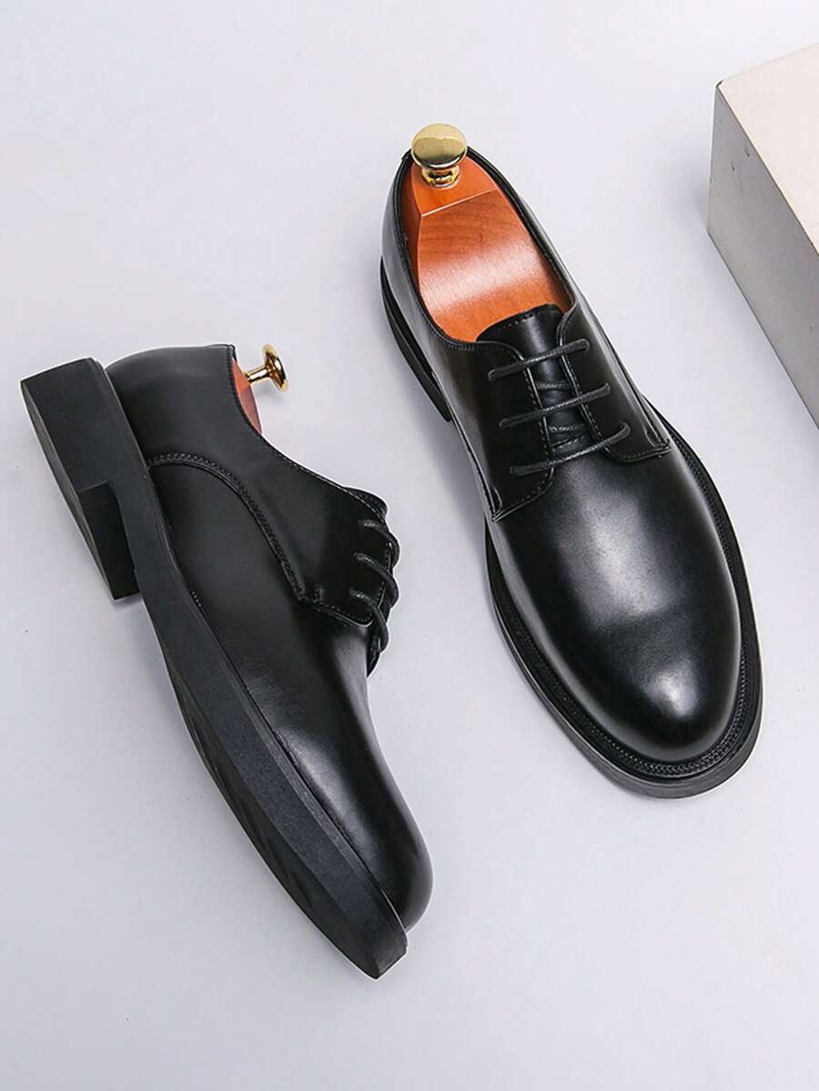 Men's Derby Shoes with Round Toe - Elena Harper