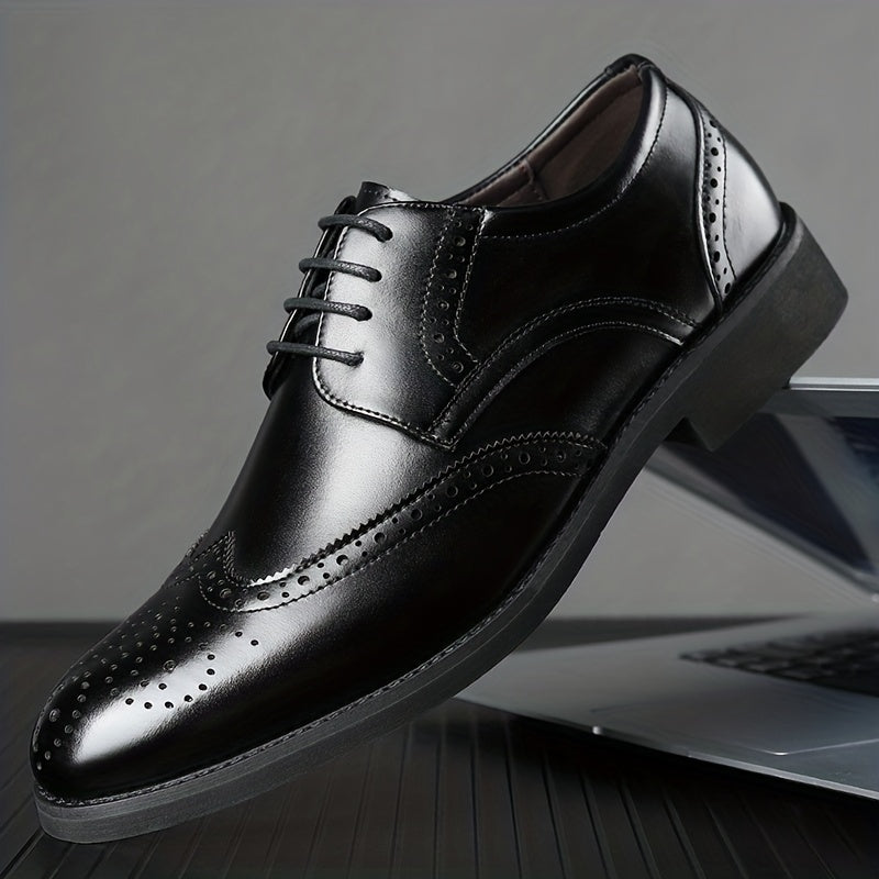 Men's Derby Shoes with Floral Toe