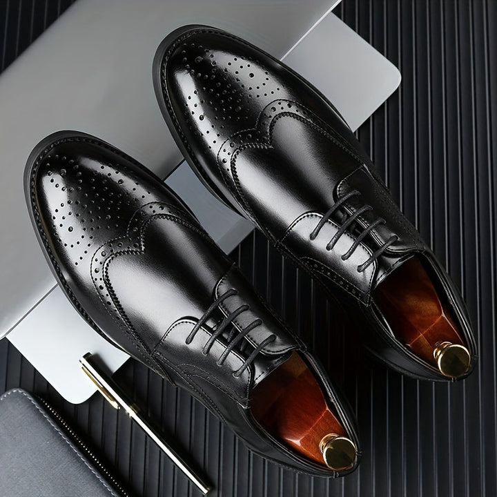 Men's Derby Shoes with Floral Toe