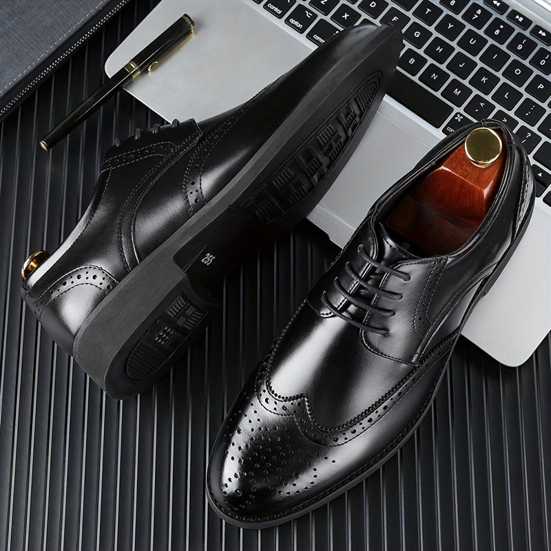 Men's Derby Shoes with Floral Toe