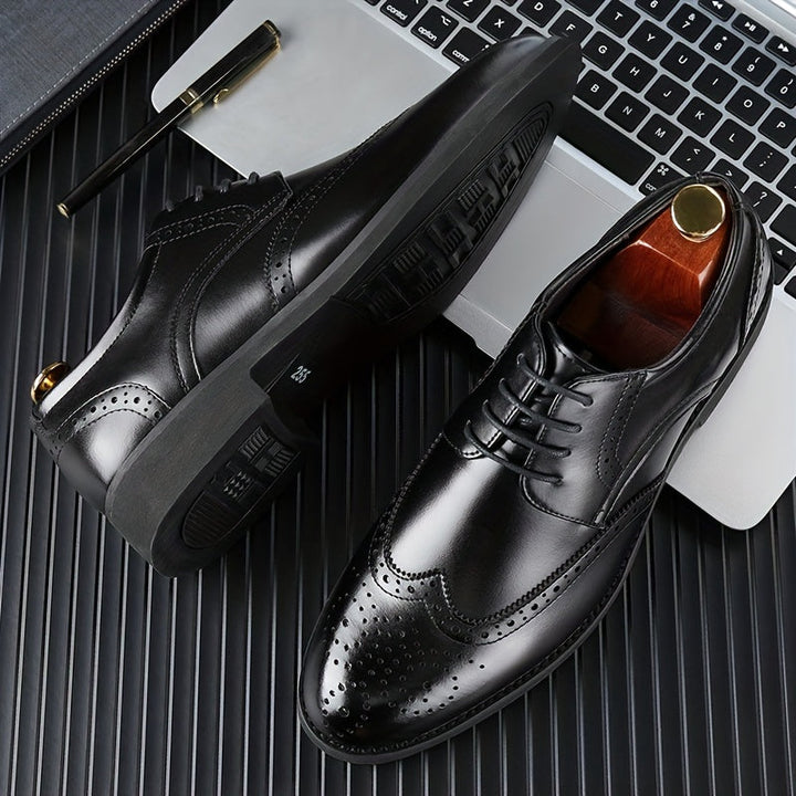 Men's Derby Shoes with Floral Toe