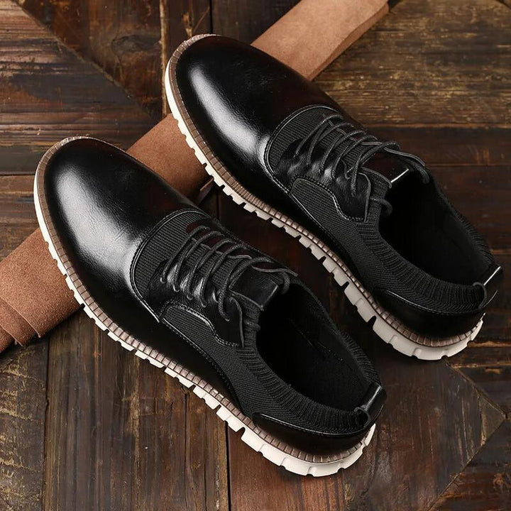 Men's Derby Shoes with Grooved Sole - Elena Harper