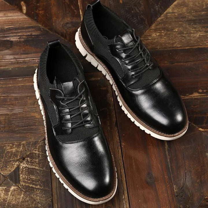 Men's Derby Shoes with Grooved Sole - Elena Harper