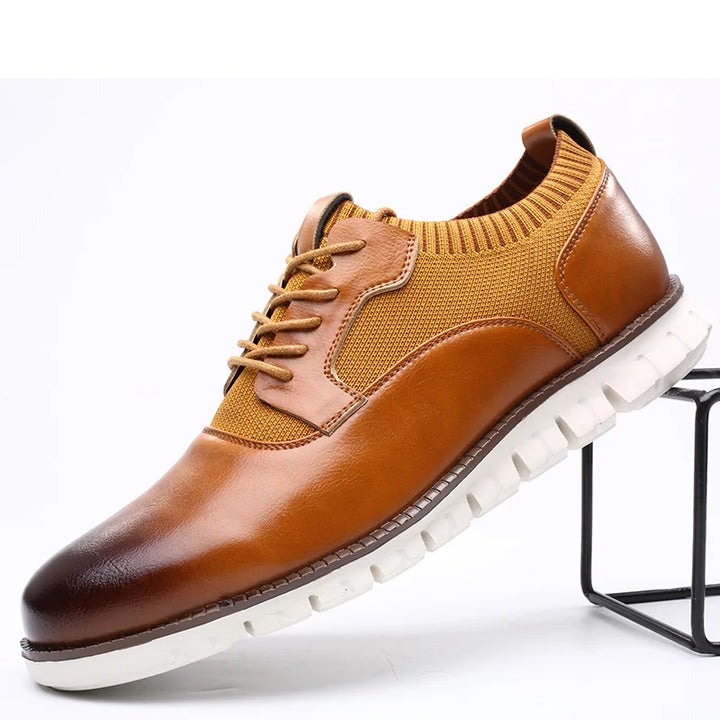 Men's Derby Shoes with Grooved Sole - Elena Harper