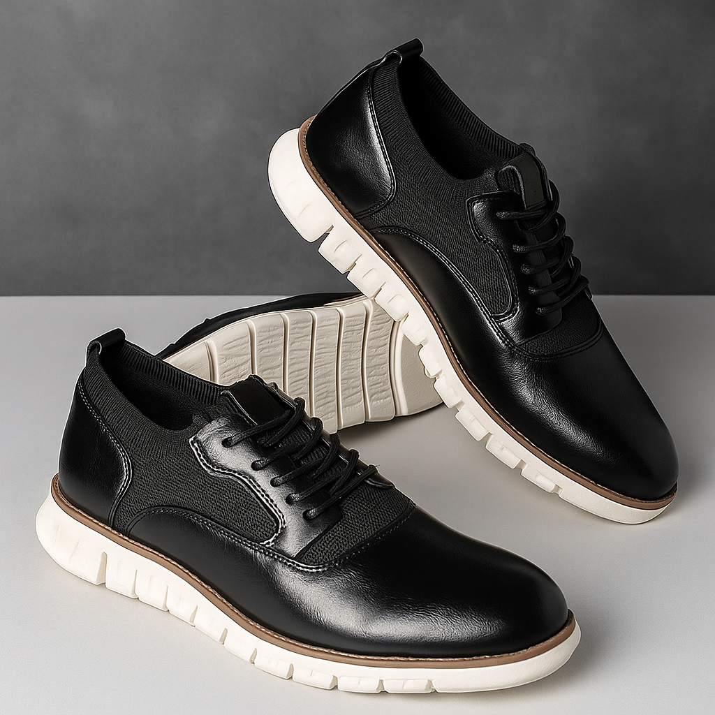 Men's Derby Shoes with Grooved Sole - Elena Harper