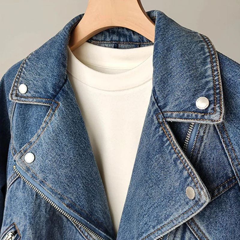 Lilliene Fashion Denim Jacket, view 4 - Elena Harper