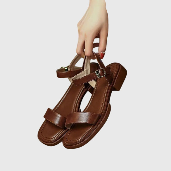 Celestia Orthopedic Leather Sandals - Elena Harper