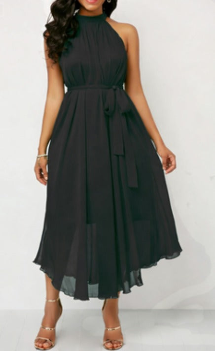 Lilah Elegant Dress with Flared Hem - Elena Harper