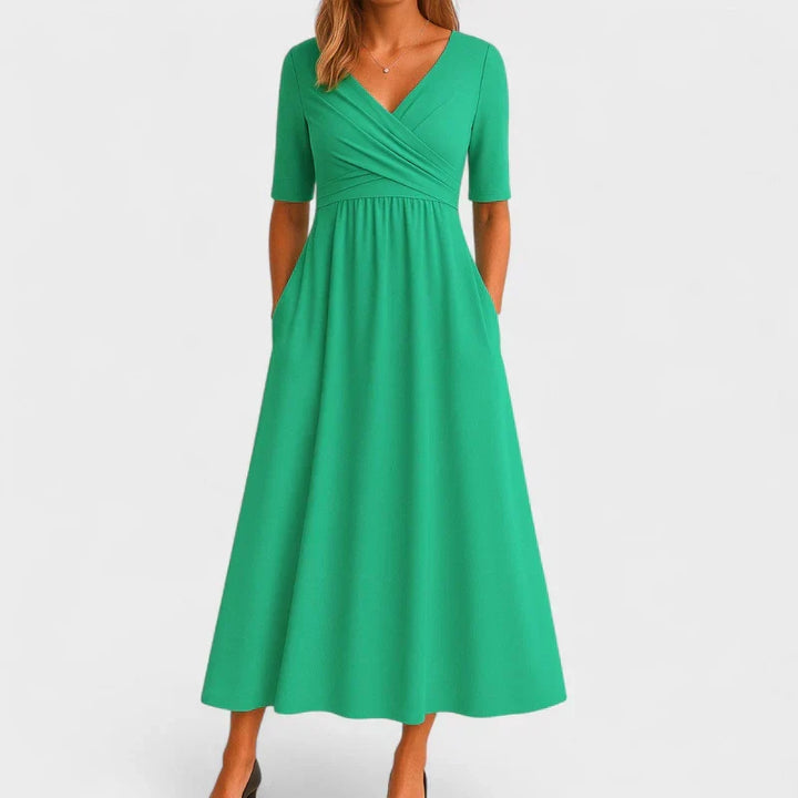 Phoebe Elegant Midi Dress - Elena Harper