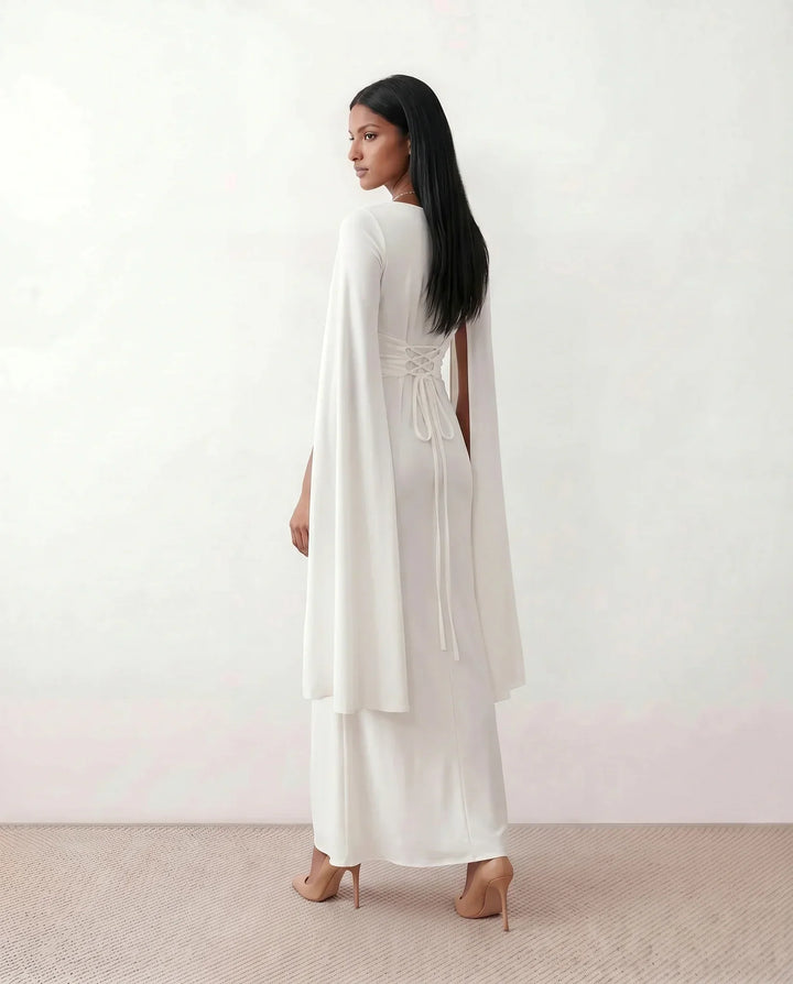 Women's Mermaid Maxi Dress Elegant Floor-Length Style, view 6 - Elena Harper