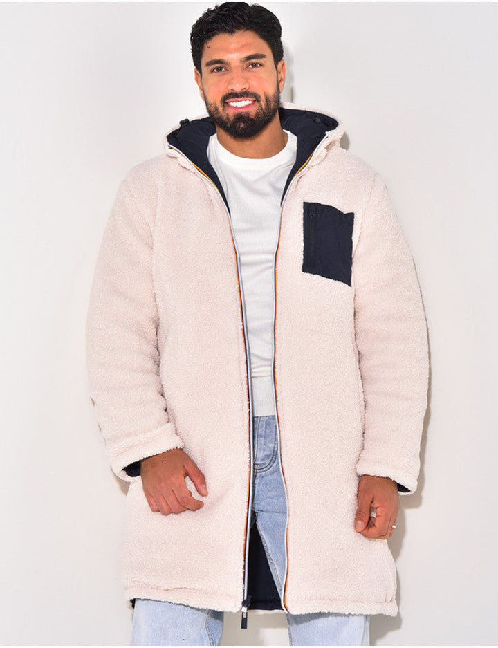 Thierry - Chic Long Sherpa Hooded Coat